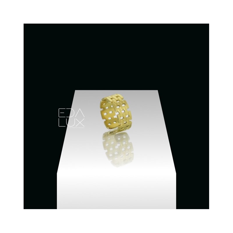 Bague Acier Inoxydable au Design Lattice