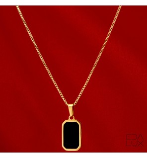 Collier avec Pendentif en Acier Inoxydable Doré - Élégance et Modernité